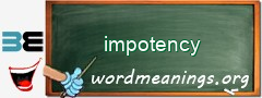 WordMeaning blackboard for impotency